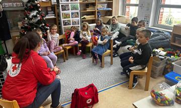 Slika: Edukativna radionica prve pomoći u Dječjem vrtiću Lekenik