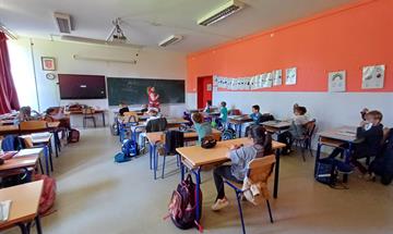 Slika: Edukativna radionica o pravima djeteta za prvašiće OŠ Braća Ribar