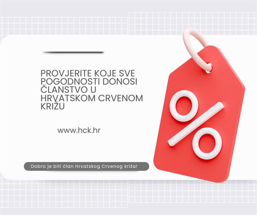 Slika: Provjerite koje sve pogodnosti donosi članstvo u Hrvatskom Crvenom križu