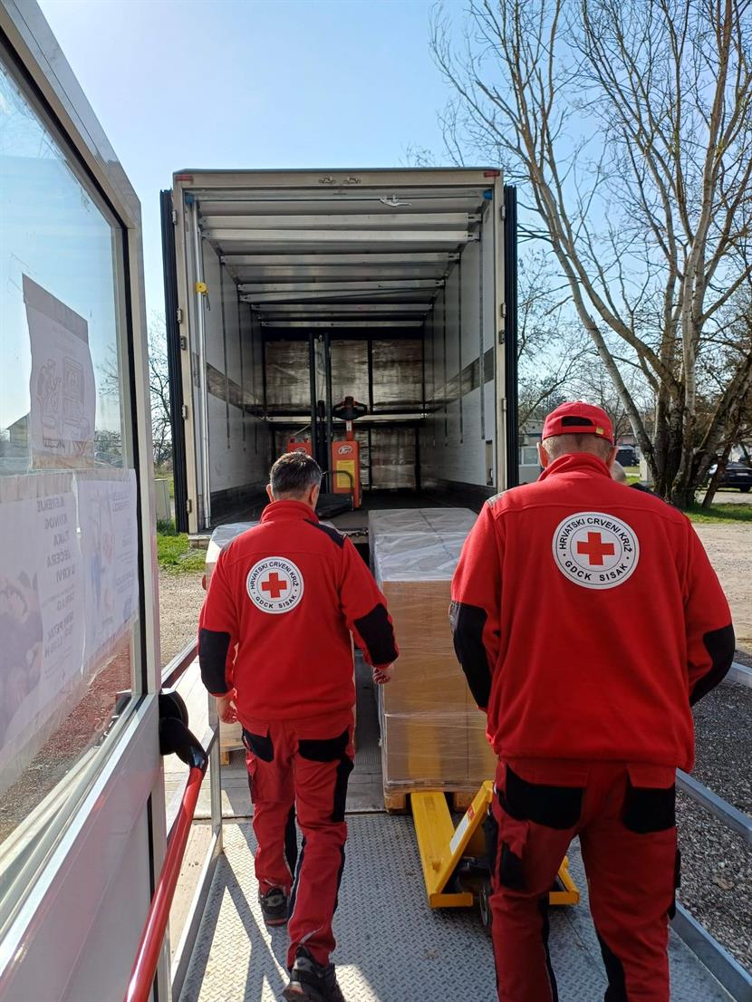 Slika: Obavijest o podjeli paketa pomoći na području Općine Lekenik