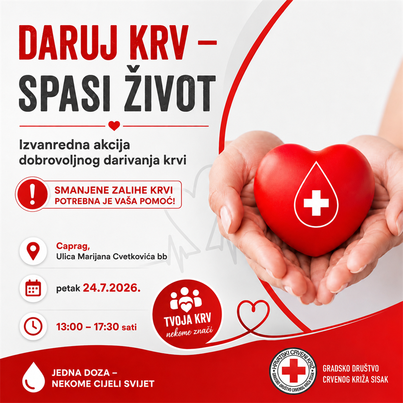 Slika: Izvanredna akcija dobrovoljnog darivanja krvi 24. srpnja