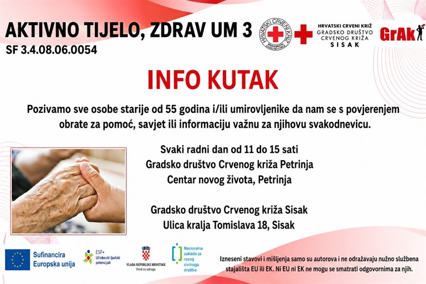 Slika: Raspored aktivnosti za srpanj u sklopu projekta „Aktivno tijelo, zdrav um 3“