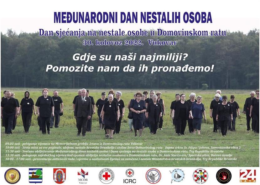 Slika: Međunarodni dan nestalih osoba i Dan sjećanja na nestale osobe u Domovinskom ratu